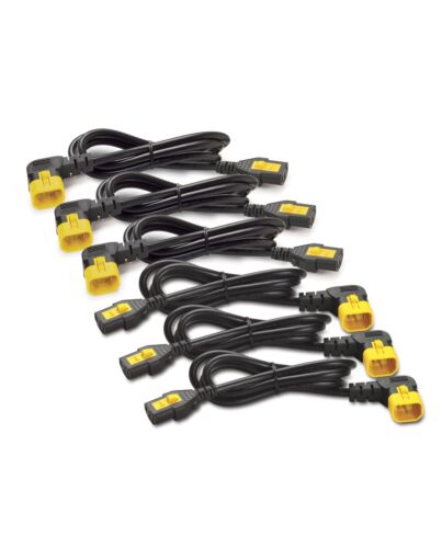 APC Power Cord Kit (6 ea), Locking, C13 to C14 (90 Degree), 1.2m AP8704R-WW