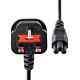 StarTech.com 6ft (2m) UK Laptop Power Cable, BS 1363 to C5 (Clover Leaf), 2.5A 250V, 18AWG, UK Laptop Replacement Cord, Printer Power Cable, Laptop Charger Cord, Laptop Power Brick Cord