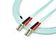 StarTech.com 2m (6ft) LC/UPC to LC/UPC OM3 Multie Fiber Optic Cable, Full Duplex 50/125µm cord Fiber Cable, 100G, Low Insertion Loss, LSZH Fiber Jumper Cord