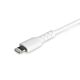 StarTech.com 3 foot (1m) Durable White USB-C to Lightning Cable - Heavy Duty Rugged Aramid Fiber USB Type C to Lightning Charger/Sync Power Cord - Apple MFi  iPad/iPhone 12
