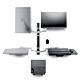 StarTech.com Wall Mount Workstation, VESA Mount For 32" Monitors (22lb/10kg), Fully Articulating Single Monitor Mount & Keyboard Tray w/Desktop Computer/PC Bracket, Standing Desk