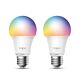 TP-Link Tapo Smart Wi-Fi Light Bulb, Multicolor, E27, 2-Pack