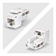 StarTech.com Cat6 Keystone Jack, 24-Pack RJ45 Ethernet Keystone Jacks, UTP Cat6 Wall Jack, 90-Degree 110 Punch Down, White