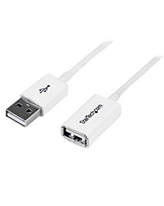 StarTech.com 1m White USB 2.0 Extension Cable A to A - M/F USBEXTPAA1MW