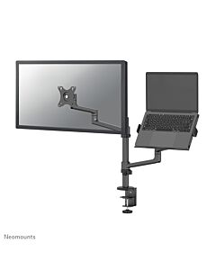 Neomounts DS20-425BL2 Monitor arm with laptop holder 17-27" - space saving DS20-425BL2