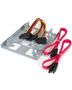 StarTech.com Dual 2.5" to 3.5" HDD Bracket for SATA Hard Drives - 2 Drive 2.5" to 3.5" Bracket for Mounting Bay BRACKET25X2