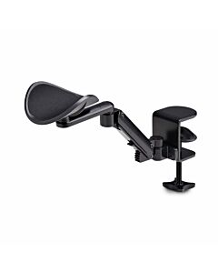 StarTech.com Adjustable Arm Rest for Office Desk, Ergonomic Arm/Elbow Support, 360-Degree Rotation, Clamp-On/No Drill Installation, Black 1AHC-DESK-ARM-REST