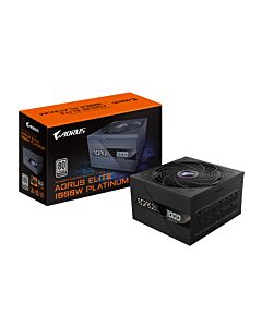 GIGABYTE AORUS ELITE P1000W ICE Power Supply Unit - PCIe 5.0, 80 PLUS Platinum, Fully ular design, 120mm Fan, ATX 3.0 compatible, UK Plug GP-AE1000PM PG5