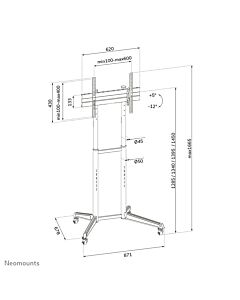 Neomounts FL50-540BL1 TV trolley 37-70" FL50-540BL1