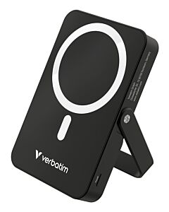 Verbatim Charge 'n' Go Magnetic Wireless Power Bank with stand - 10000 mAh Black 32264