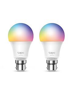 TP-Link Tapo Smart Wi-Fi Light Bulb, Multicolor, E27, 2-Pack TAPO L530B(2-PACK)