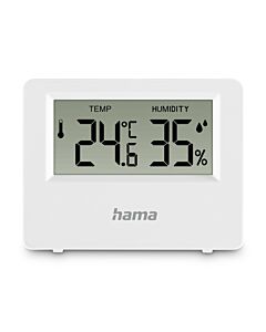Hama Ebro Thermometer and Hygeter, Digital, For Indoors or Outdoors, white 222222