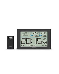 Hama Sylt Weather Station, with Outdoor Sensor, Radio, Alarm, black 222216